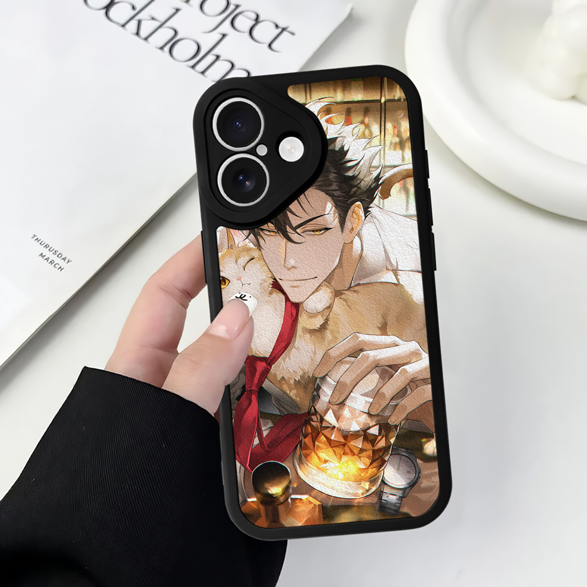 （画像用） ハイキュー!! Haikyu!! 【iPhone 16シリーズ対応】シリコンスマホケース（レザー調） 材質：シリコン